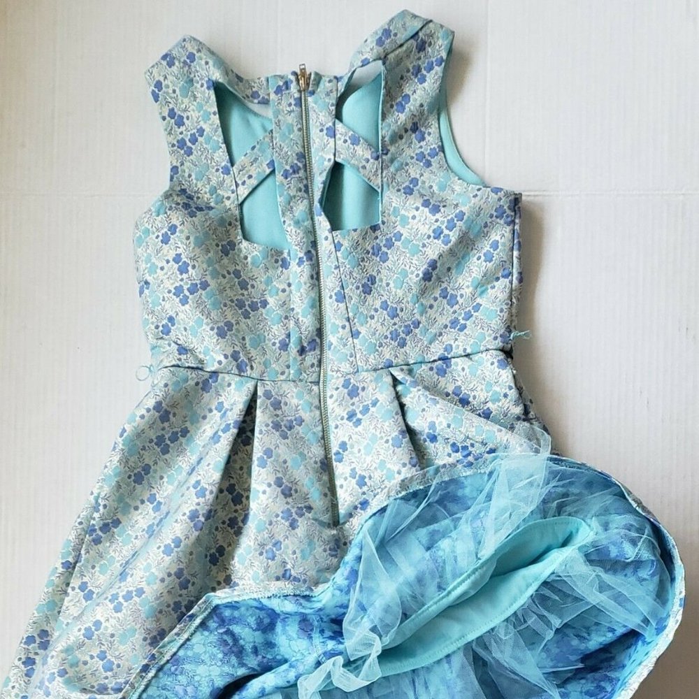 Trixxi Girl Girls 12 Dress Formal Jacquard Floral - Picture 2 of 4
